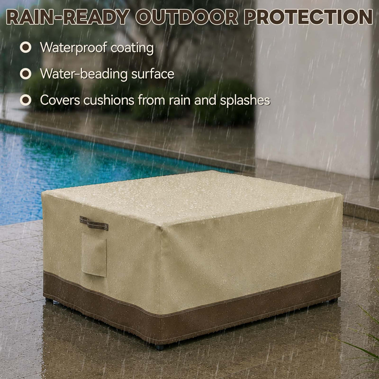Patio Furniture Cover, 2 Ottomans 37''W×29.5''D×16.5''H - Eagle Peak®