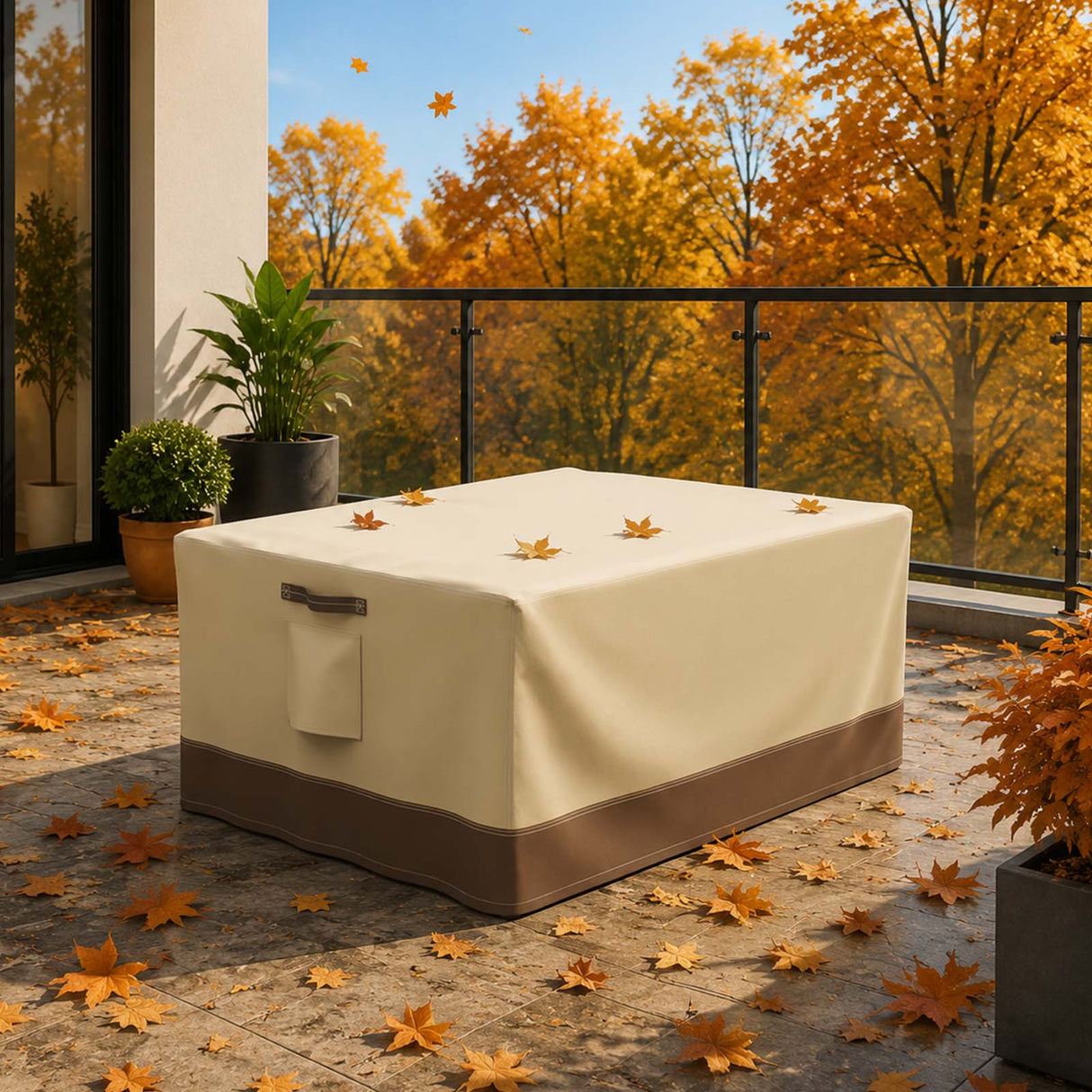 Patio Furniture Cover, 2 Ottomans 37''W×29.5''D×16.5''H - Eagle Peak®