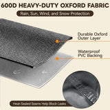 Patio Furniture Cover, 2 Ottomans Large 46.5''W×23.5''D×16.5''H - Eagle Peak®