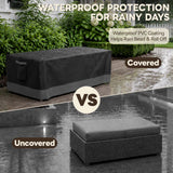 Patio Furniture Cover, 2 Ottomans Large 46.5''W×23.5''D×16.5''H - Eagle Peak®