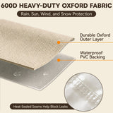 Patio Furniture Cover, 2 Ottomans Large 46.5''W×23.5''D×16.5''H - Eagle Peak®
