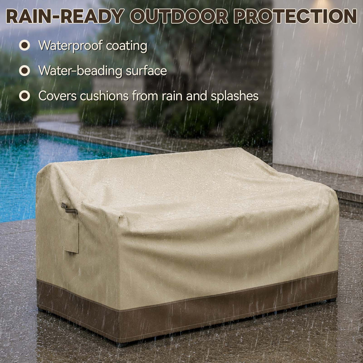 Patio Furniture Cover, Medium Loveseat 54.5''W×30.5''D×30.5''H - Eagle Peak®