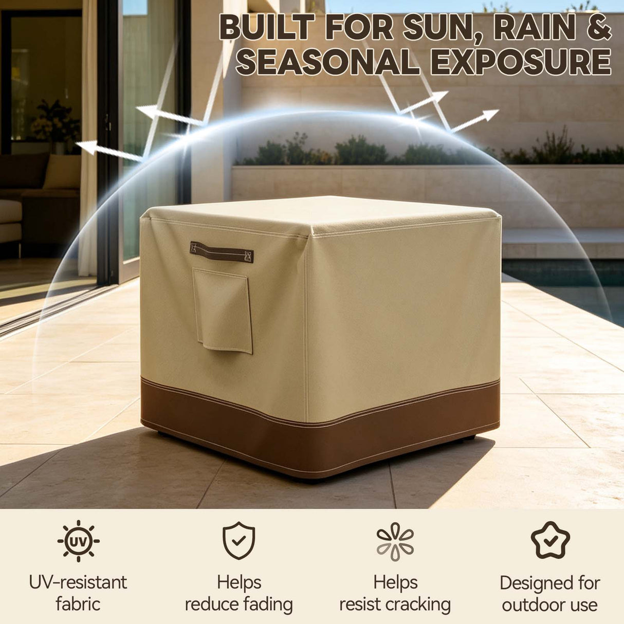 Patio Furniture Cover, Side Table 21''W×21''D×17.5''H - Eagle Peak®