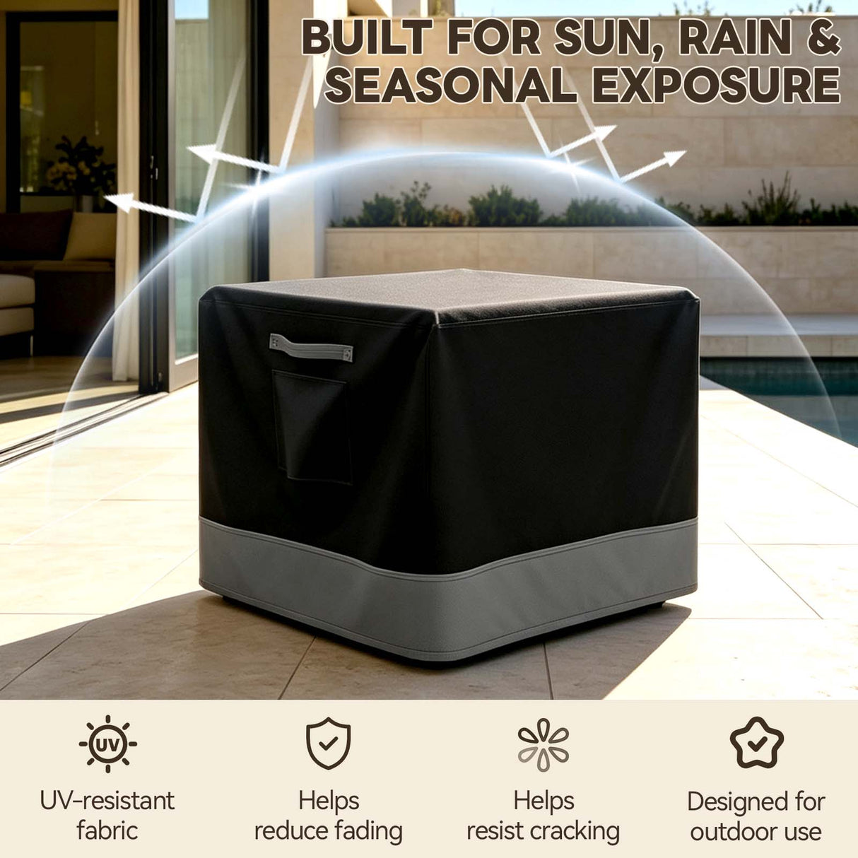 Patio Furniture Cover, Side Table 21''W×21''D×17.5''H - Eagle Peak®