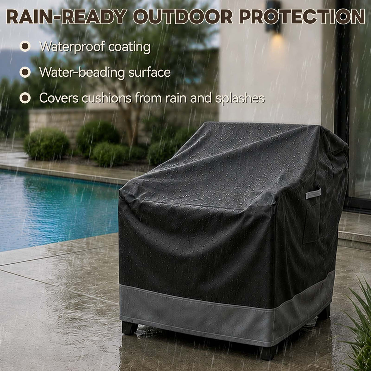 Patio Furniture Cover, Single Chair 31.5''W×32''D×28.5''H - Eagle Peak®