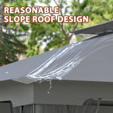 Patio Soft Top Gazebo with Mosquito Netting 13x11 at Top, 12x10 Footprint - Eagle Peak Custom Canopy Tent