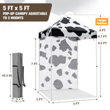 Pop up Canopy 5x5 with One Removable Sunwall, Carry Bag Included - Eagle Peak Custom Canopy Tent