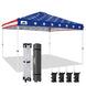 Pop Up Canopy Tent with Wheeled Carry Bag, 8 Stakes, 4 Ropes, 4 Weight Bags, 12x12 ft - Eagle Peak Custom Canopy Tent