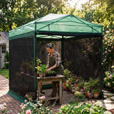 Pop up Greenhouse with Interchangeable PE & Mesh Wall Panels, 8x6/8x12 ft - Eagle Peak®