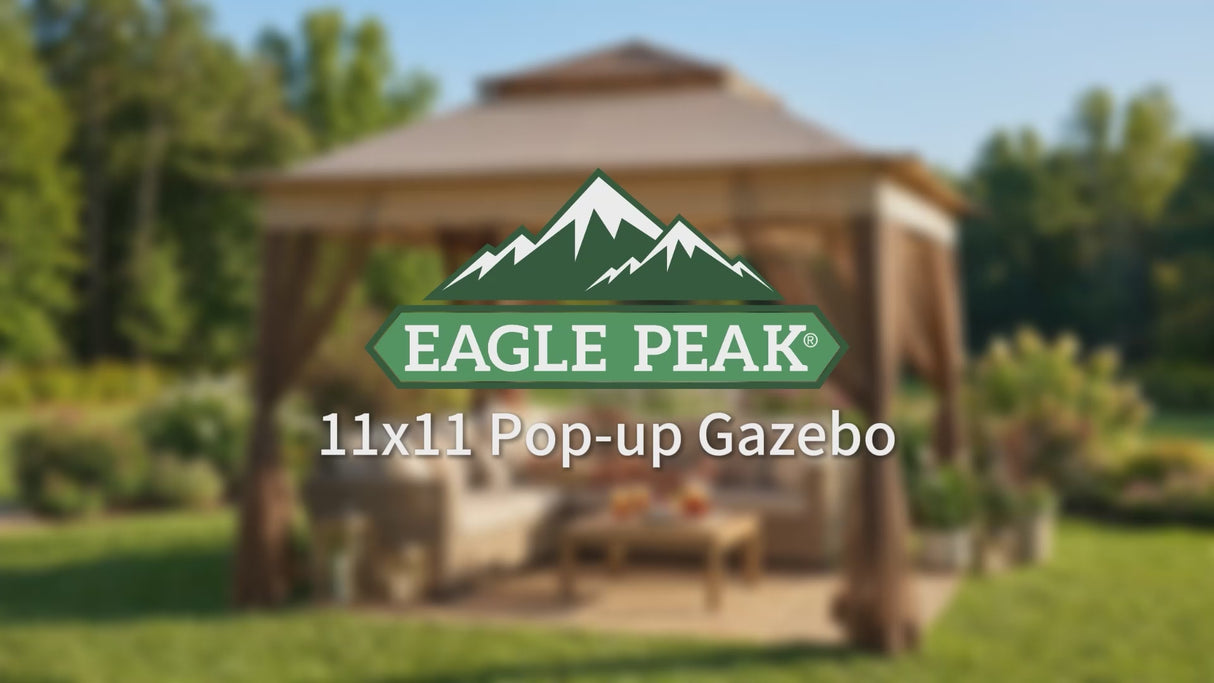 11x11 Pop Up Gazebo Tent with Netting