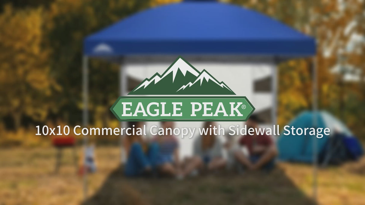 10x10 ft Pop Up Canopy Tent with Sidewall
