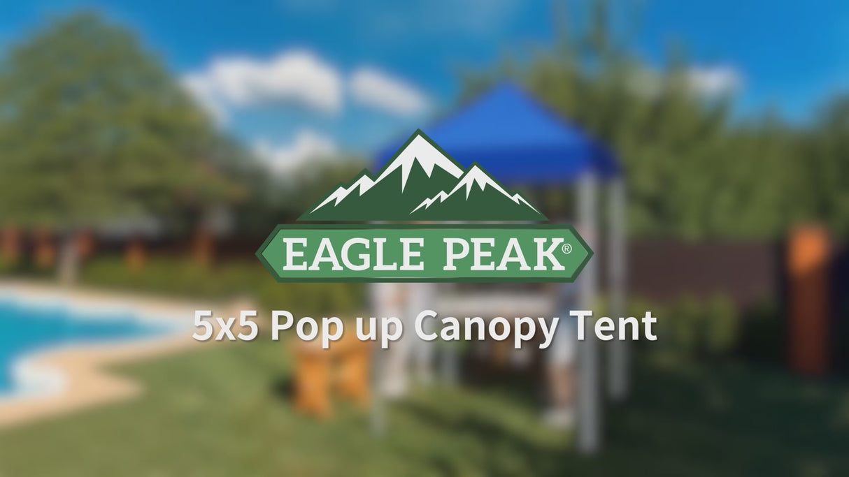 5x5 Pop Up Canopy Tent Instant Straight Leg  Outdoor Canopy Easy Set-up