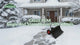 Wheeled Snow Shovel for Driveway 29”x16.5” Blade, Single/Dual Rod