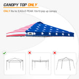 Replacement Canopy Cover with Air Vent for 10x10 Pop Up Canopy Tent, Top Only - Eagle Peak Custom Canopy Tent