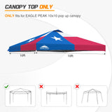 Replacement Canopy Cover with Air Vent for 10x10 Pop Up Canopy Tent, Top Only - Eagle Peak Custom Canopy Tent