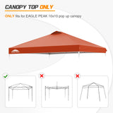 Replacement Canopy Cover with Air Vent for 10x10 Pop Up Canopy Tent, Top Only - Eagle Peak Custom Canopy Tent