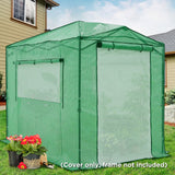 Replacement Cover for 8x6 Portable Pop up Greenhouse, Upgraded Screen Mesh Door - Eagle Peak