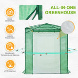 Replacement Cover for 8x6 Portable Pop up Greenhouse, Upgraded Screen Mesh Door - Eagle Peak