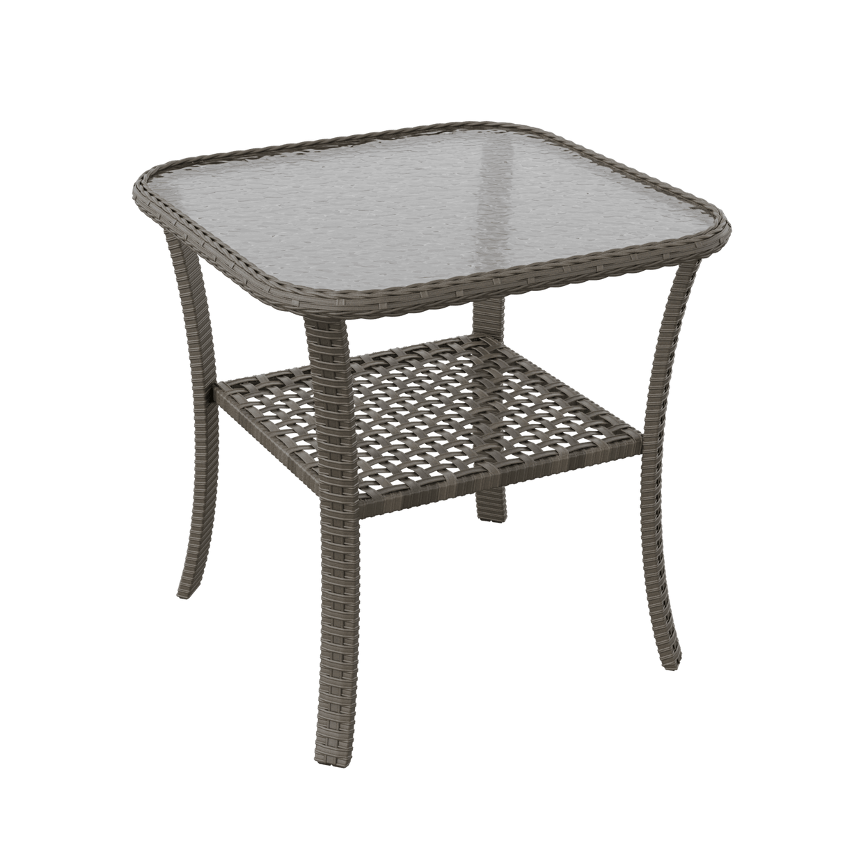 Rustic Veranda Outdoor Wicker Side Table, Brown - Eagle Peak Custom Canopy Tent