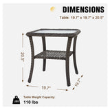 Rustic Veranda Outdoor Wicker Side Table, Brown - Eagle Peak Custom Canopy Tent