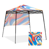 SHADE GRAPHiX Day Tripper 8x8 Pop Up Canopy Tent with Digital Printed Top, Swirl - Eagle Peak Custom Canopy Tent