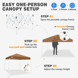 Slant Leg Pop up Canopy Tent, 10x10 Base 8x8 Top - Eagle Peak®