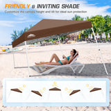 Slant Leg Pop up Canopy Tent, 10x10 Base 8x8 Top - Eagle Peak Custom Canopy Tent