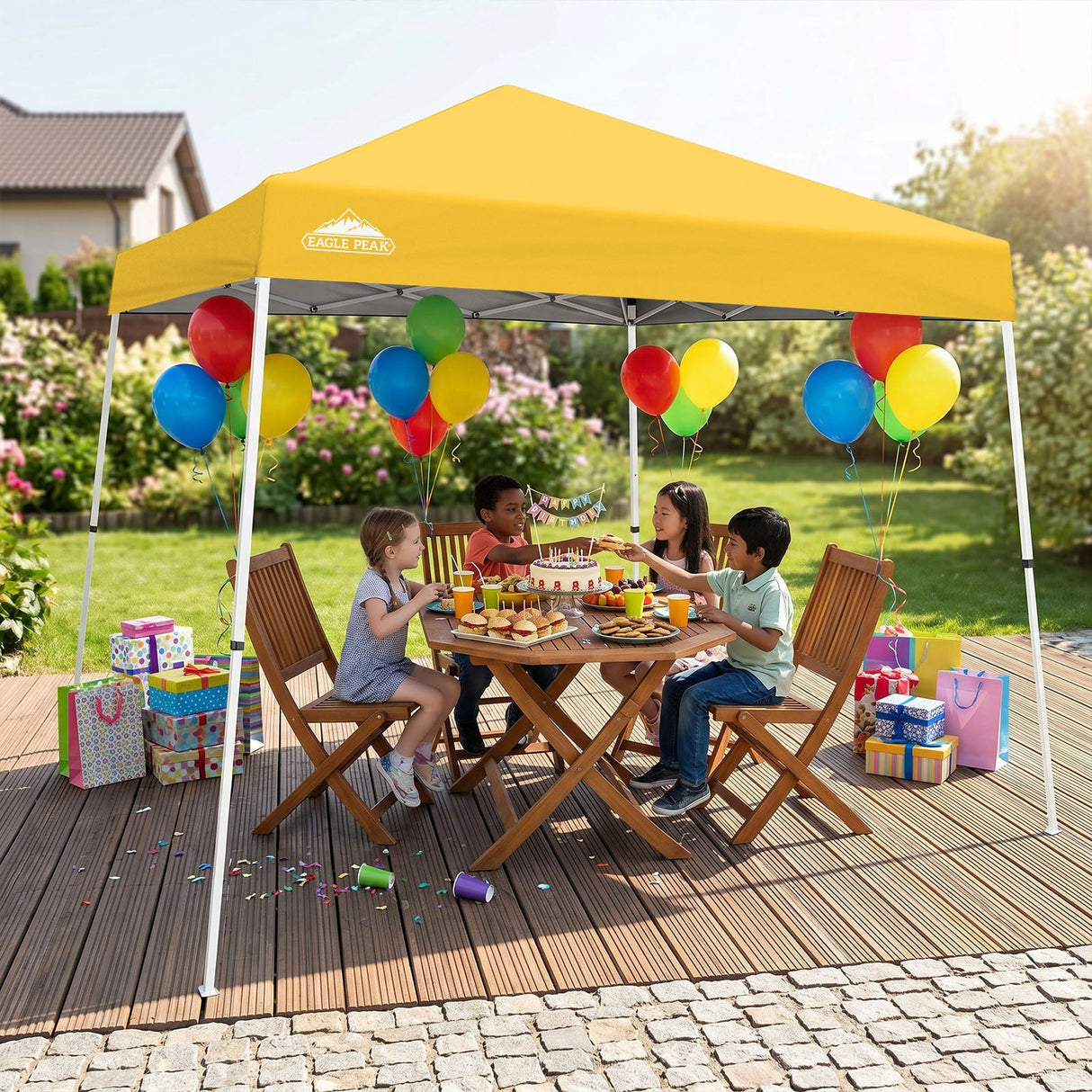 Slant Leg Pop up Canopy Tent, 10x10 Base 8x8 Top - Eagle Peak®