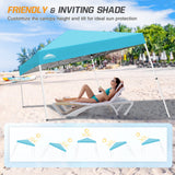Slant Leg Pop up Canopy Tent, 10x10 Base 8x8 Top - Eagle Peak Custom Canopy Tent