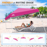 Slant Leg Pop up Canopy Tent, 10x10 Base 8x8 Top - Eagle Peak Custom Canopy Tent