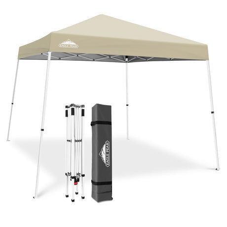 Slant Leg Pop up Canopy Tent, 10x10 Base 8x8 Top - Eagle Peak®