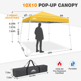 Slant Leg Pop up Canopy Tent, 10x10 Base 8x8 Top - Eagle Peak®