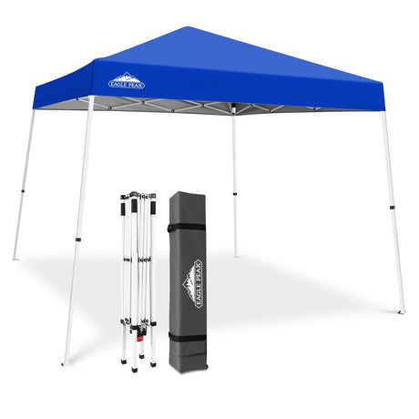 Slant Leg Pop up Canopy Tent, 10x10 Base 8x8 Top - Eagle Peak®