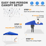 Slant Leg Pop up Canopy Tent, 10x10 Base 8x8 Top - Eagle Peak®