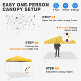 Slant Leg Pop up Canopy Tent, 10x10 Base 8x8 Top - Eagle Peak®