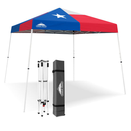 Slant Leg Pop up Canopy Tent, 10x10 Base 8x8 Top - Eagle Peak®