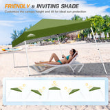 Slant Leg Pop up Canopy Tent, 10x10 Base 8x8 Top - Eagle Peak Custom Canopy Tent
