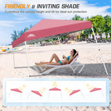 Slant Leg Pop up Canopy Tent, 10x10 Base 8x8 Top - Eagle Peak Custom Canopy Tent