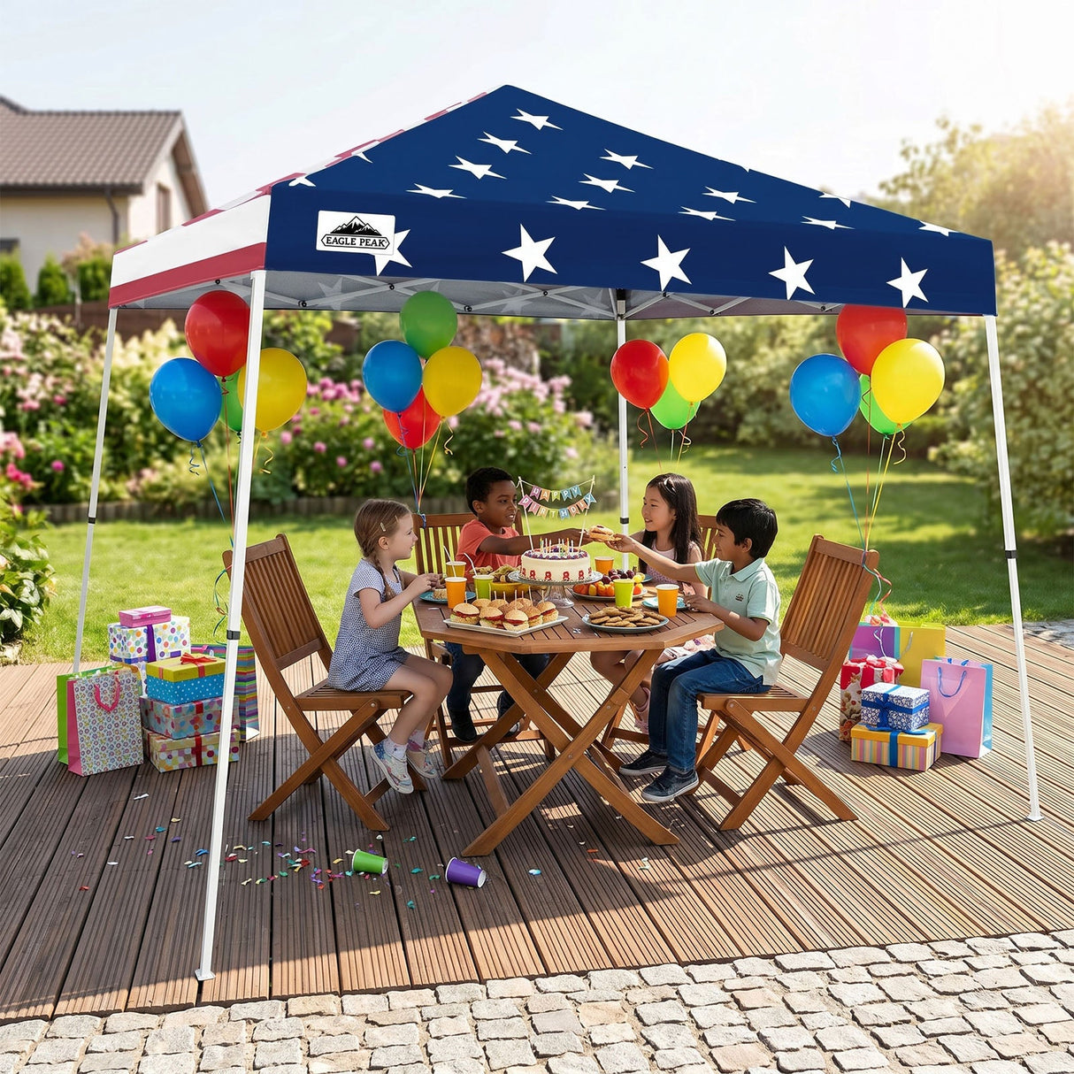 Slant Leg Pop up Canopy Tent, 10x10 Base 8x8 Top - Eagle Peak®