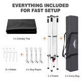 Slant Leg Pop up Canopy Tent, 10x10 Base 8x8 Top - Eagle Peak®