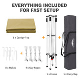 Slant Leg Pop up Canopy Tent, 10x10 Base 8x8 Top - Eagle Peak®