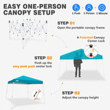 Slant Leg Pop up Canopy Tent, 10x10 Base 8x8 Top - Eagle Peak®