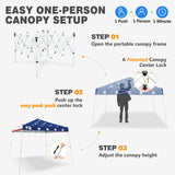 Slant Leg Pop up Canopy Tent, 10x10 Base 8x8 Top - Eagle Peak®