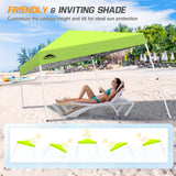 Slant Leg Pop up Canopy Tent, 10x10 Base 8x8 Top - Eagle Peak Custom Canopy Tent
