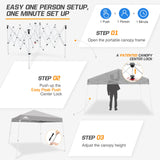 Slant Leg Pop up Canopy Tent, 10x10 Base 8x8 Top - Eagle Peak Custom Canopy Tent