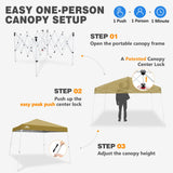 Slant Leg Pop up Canopy Tent, 10x10 Base 8x8 Top - Eagle Peak®