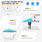 Slant Leg Pop up Canopy Tent, 10x10 Base 8x8 Top - Eagle Peak Custom Canopy Tent