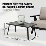 Small Patio Side Table/Coffee Table, Square/Rectangle - Eagle Peak®