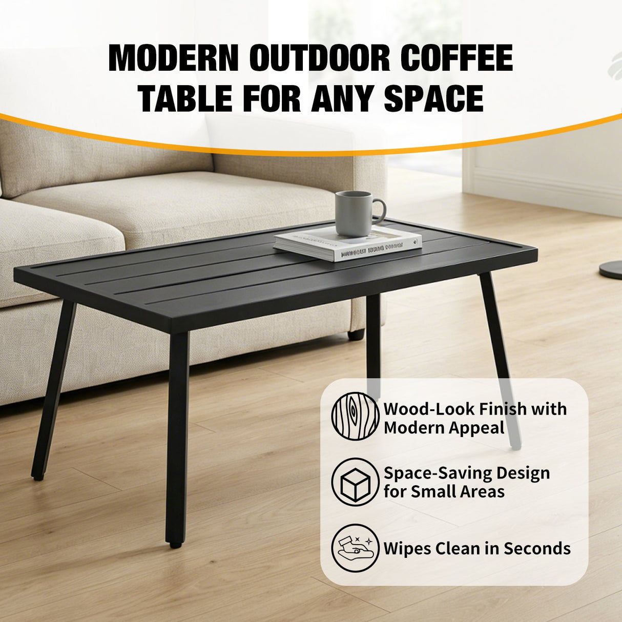 Small Patio Side Table/Coffee Table, Square/Rectangle - Eagle Peak Custom Canopy Tent