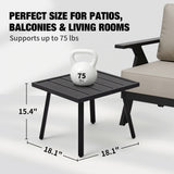 Small Patio Side Table/Coffee Table, Square/Rectangle - Eagle Peak®